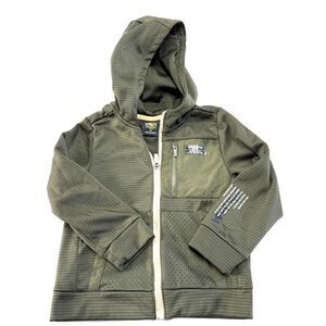 Athletic Works Tech Mesh Spring Jacket-Smokey Olive - 4T - lined lightweight